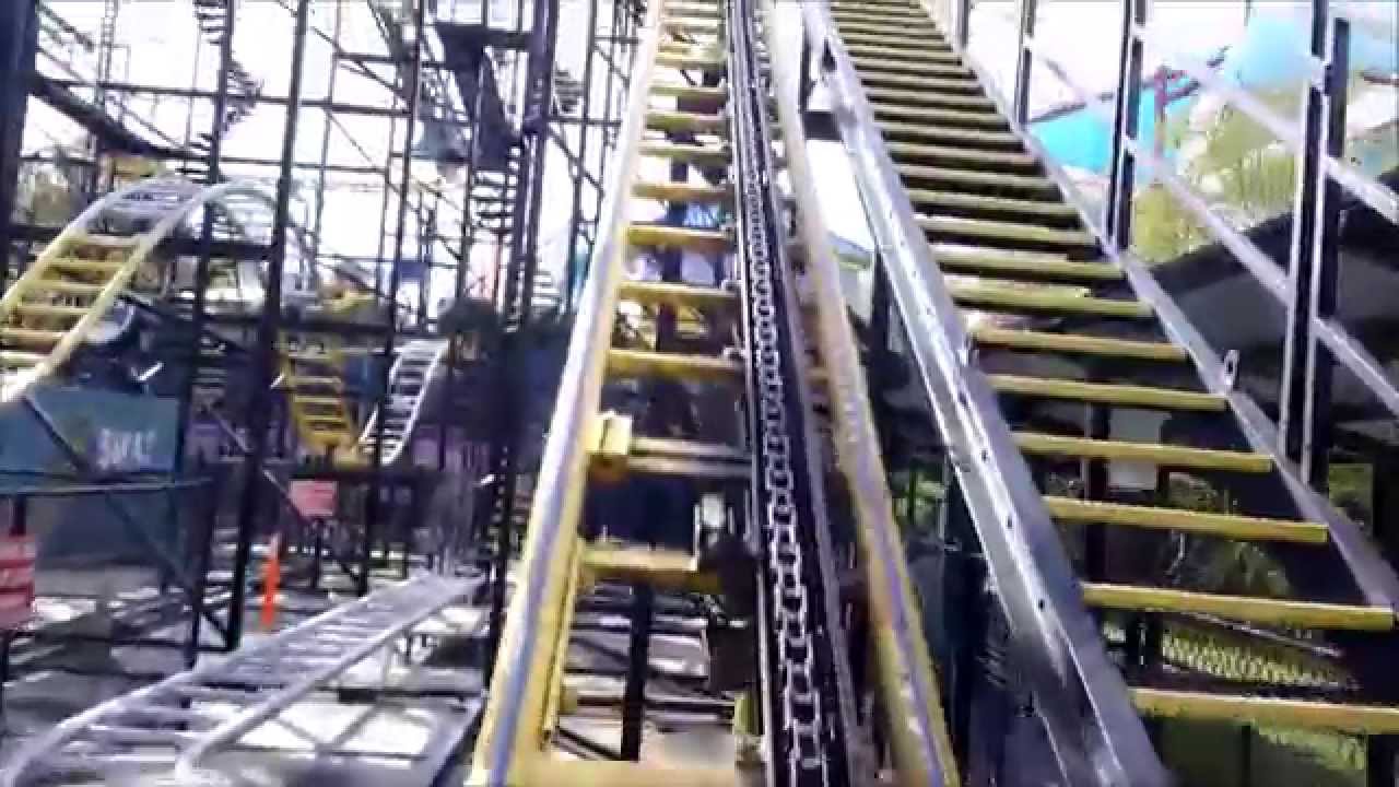 SF New England: Gotham City Gauntlet / On Ride POV / October 25, 2014