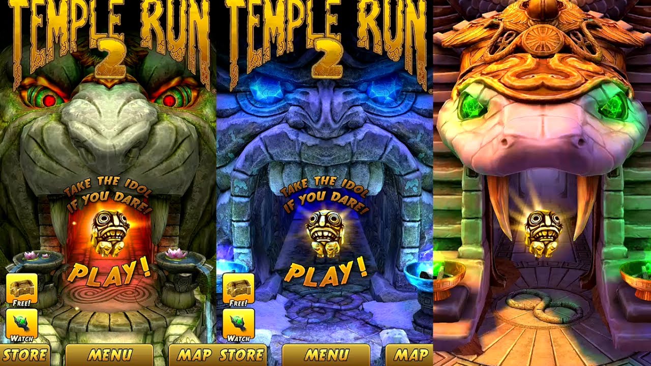Temple Run 2 Lost Jungle VS Frozen Shadows VS Blazing Sands Android iPad iOS Gameplay #5