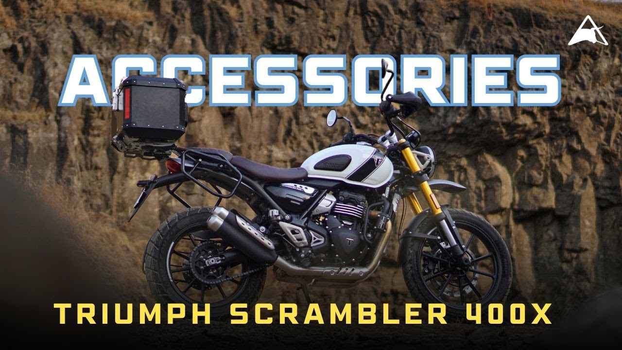 Triumph Scrambler 400X Accessories by Auto Engina | Safety Accessories & Luggage Solution