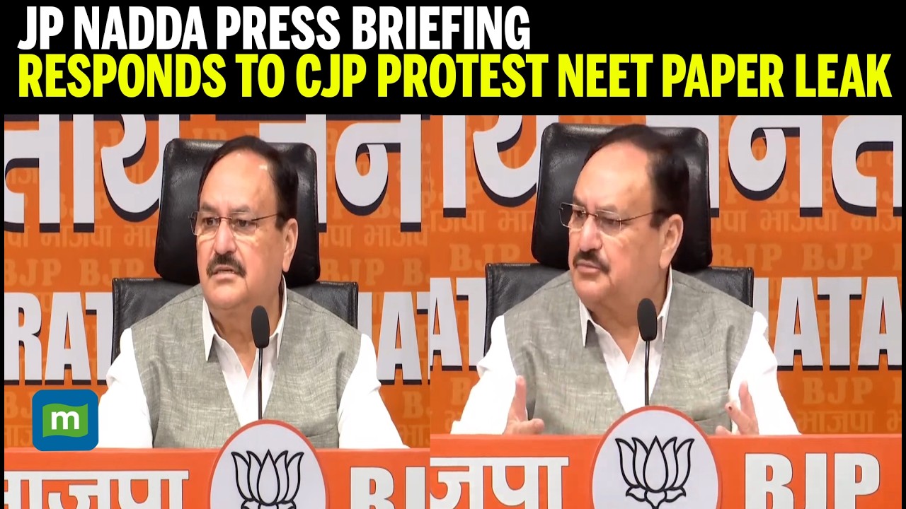 LIVE: Union Minister JP Nadda holds News Conference | CJP Protest | Congress | Talks with protesters
