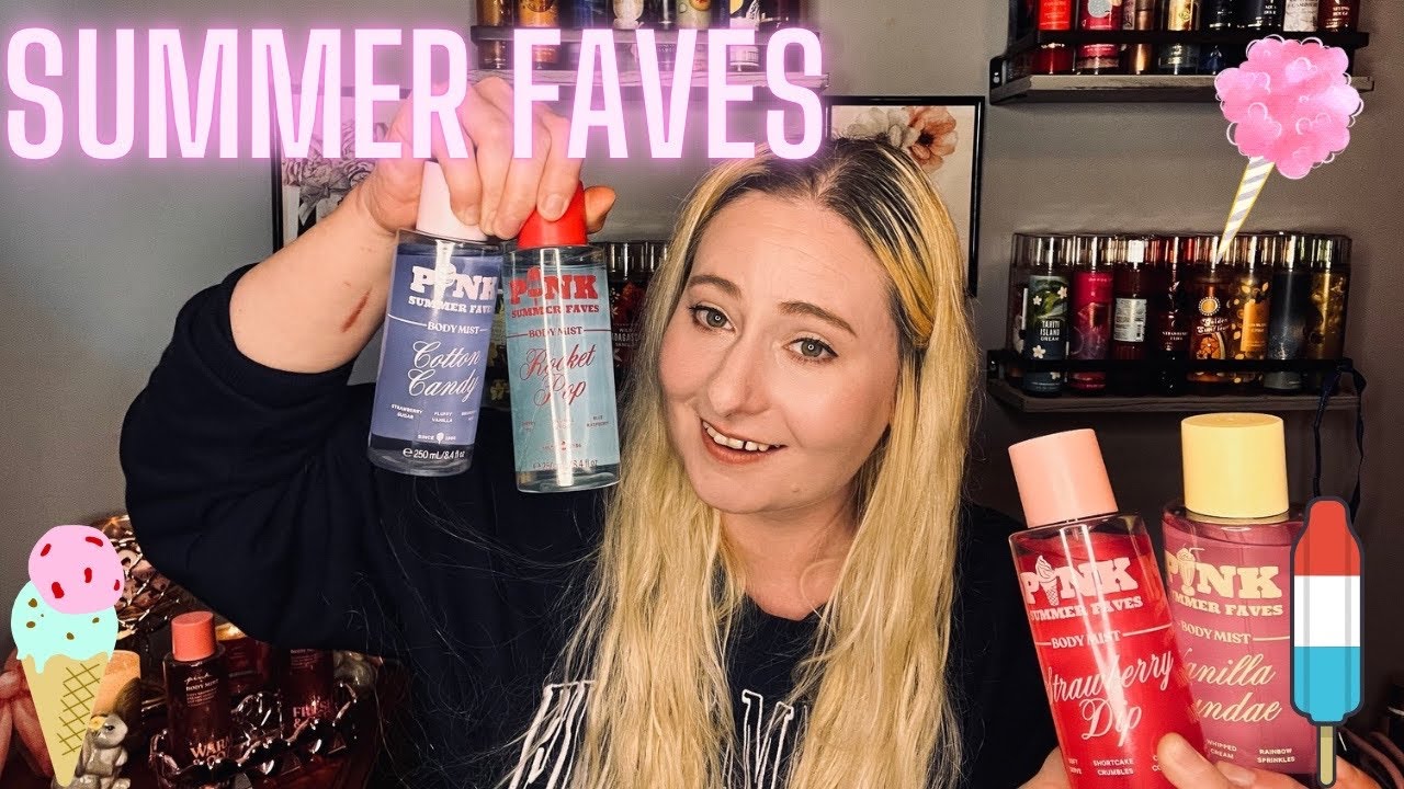 NEW VICTORIA SECRET PINK&rsquo;S SUMMER FAVES COLLECTION! FIRST IMPRESSIONS! Strawberry 🍓 Dip & More!