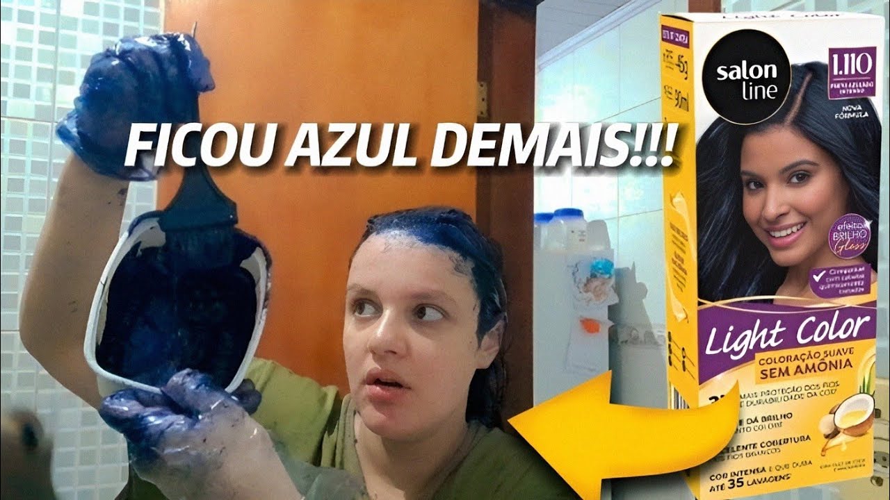 TESTEI O TONALIZANTE SALON LINE PRETO AZULADO INTENSO - LIGHT COLOR 1.110
