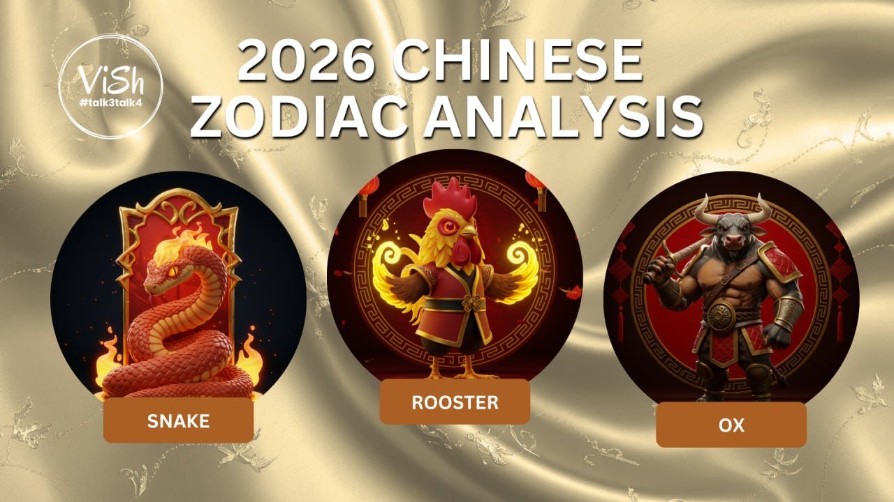 2026 Chinese Zodiac (Snake, Rooster & Ox )