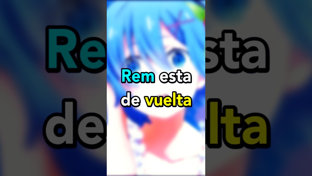 &iexcl;&iexcl;&iexcl;REM HA VUELTO!!!  #anime #rezeroseason4 #rezero