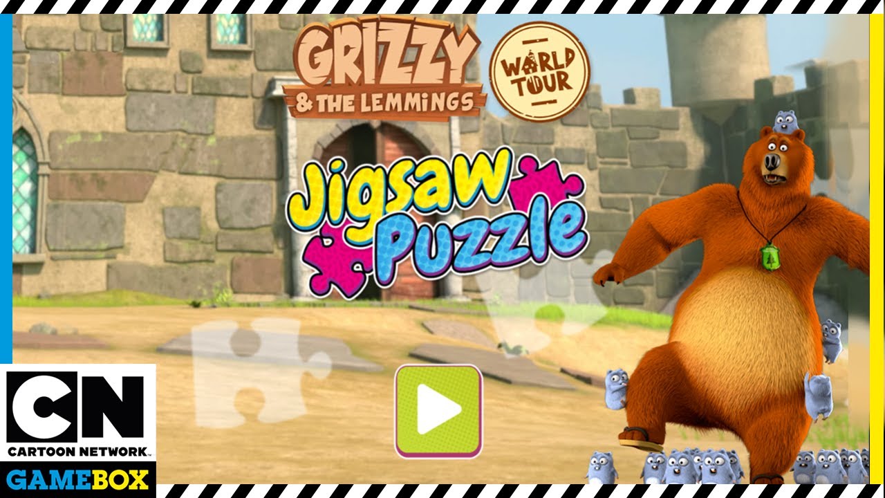Grizzy and The Lemmings Gameplay | Jigsaw Puzzle - Reveal the Pictures | CN GameBox