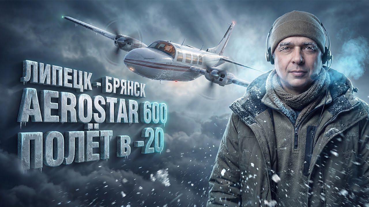 В МОРОЗ НА АЭРОСТАРЕ! ЛИПЕЦК - БРЯНСК! MSFS 2024