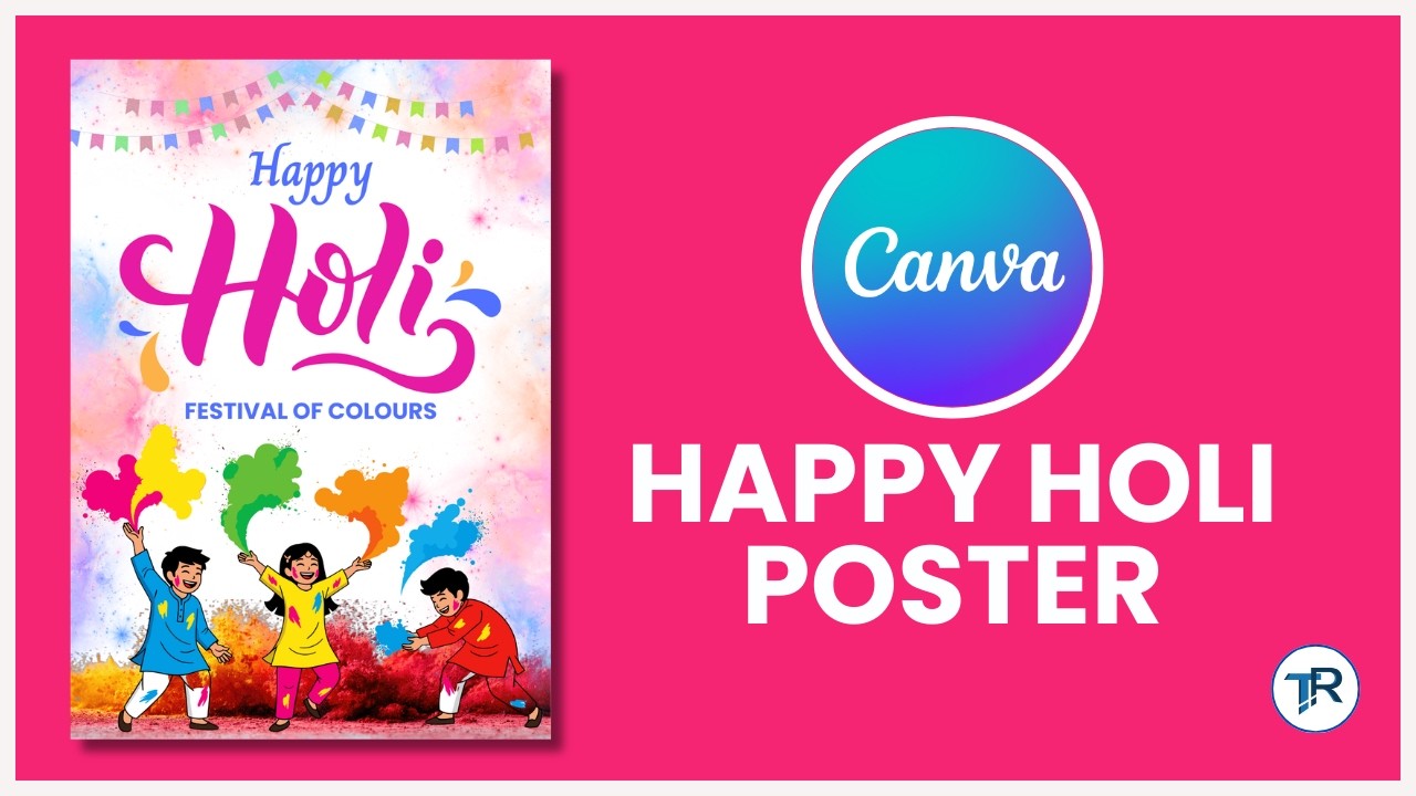 Holi Poster Desgin In Canva | Holi Poster Design | Canva Poster Design | Canva Hindi