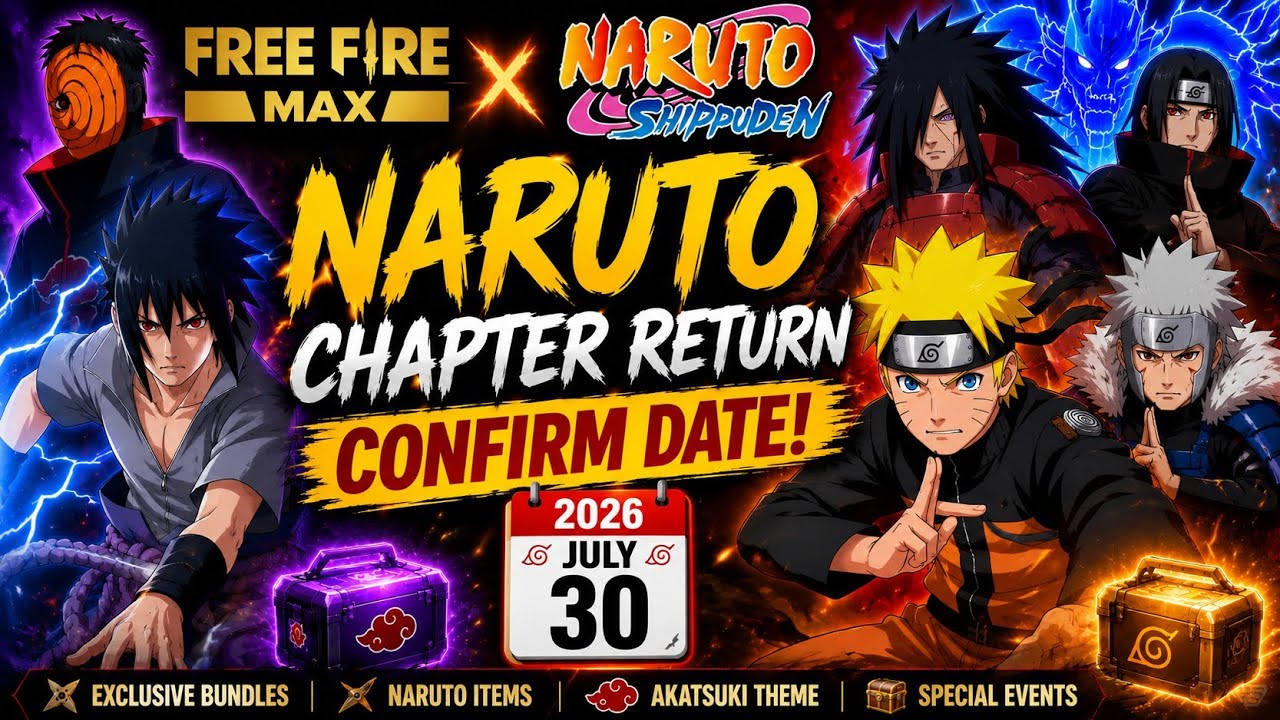 Naruto Chapter Return in Free Fire🤩🔥| Anniversary Special Naruto Return💥| Free Fire New Event Tamil 