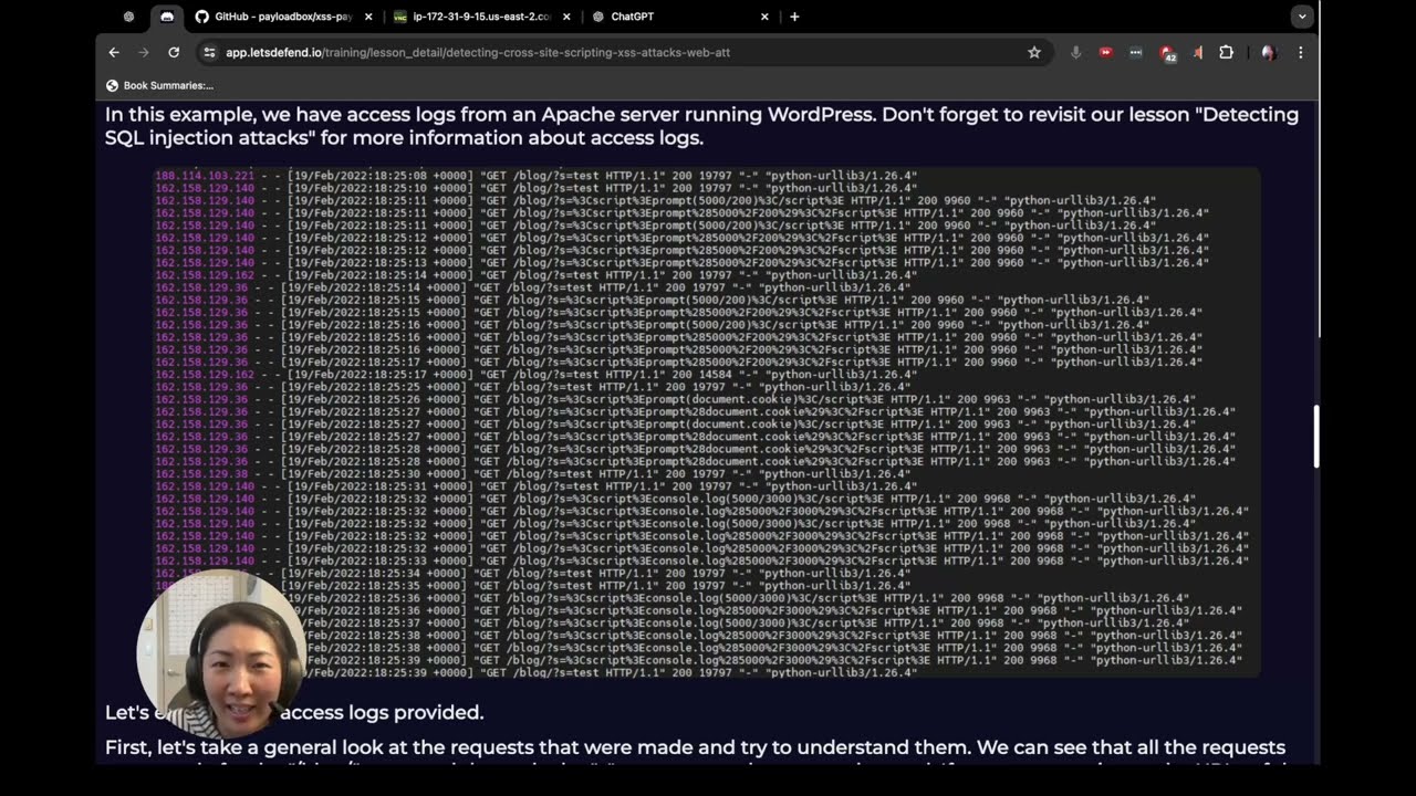 SOC Analyst Training (5.2) - Web Attack Detection: Cross-Site Scripting (XSS) & Command Injection