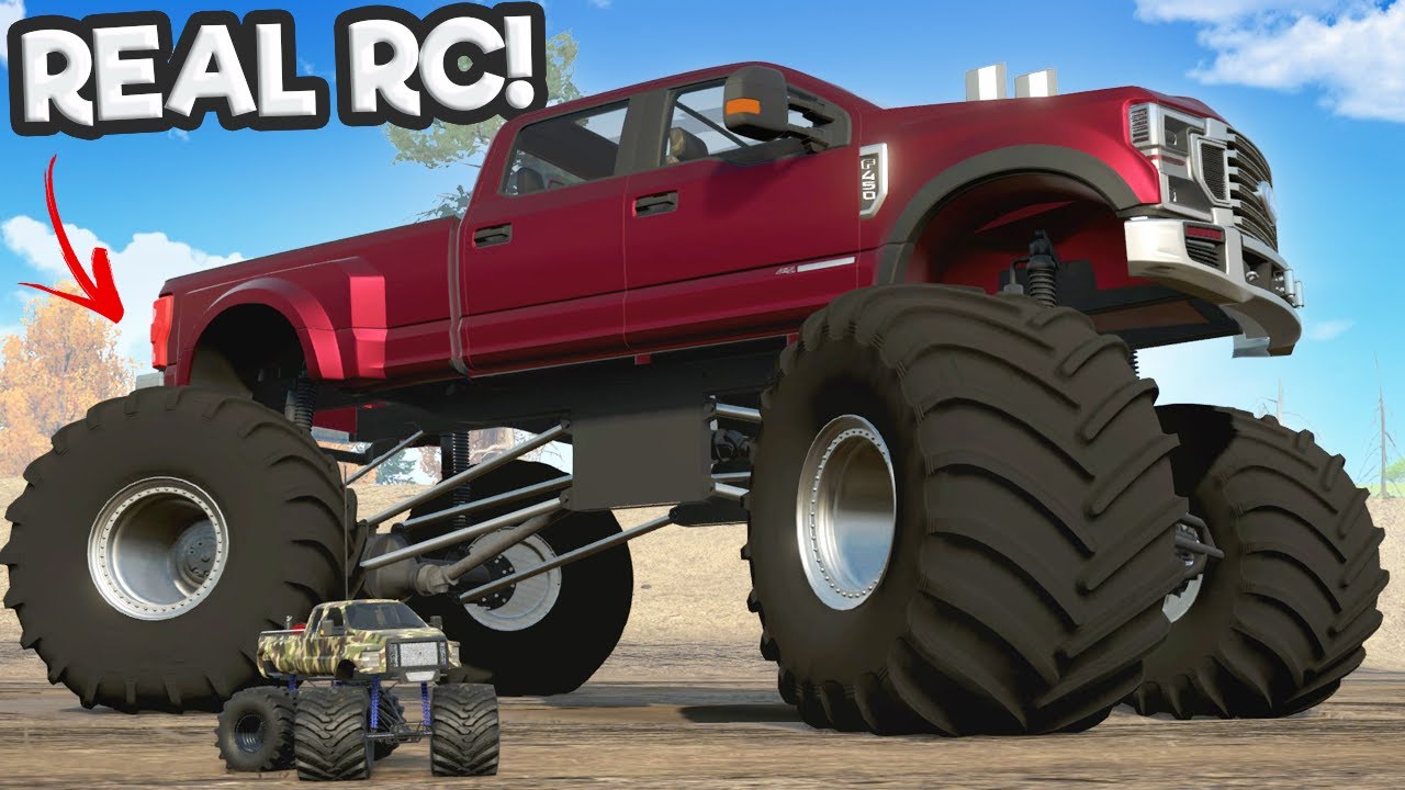 I SQUISHED My Tiny RC Monster Truck in Snowrunner Mods!