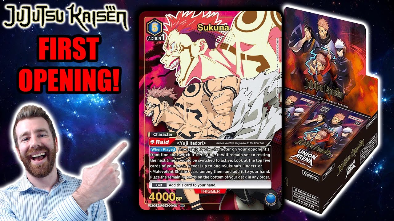 Открытие коробки с бустерами для карточной игры «Jujutsu Kaisen Union Arena»!