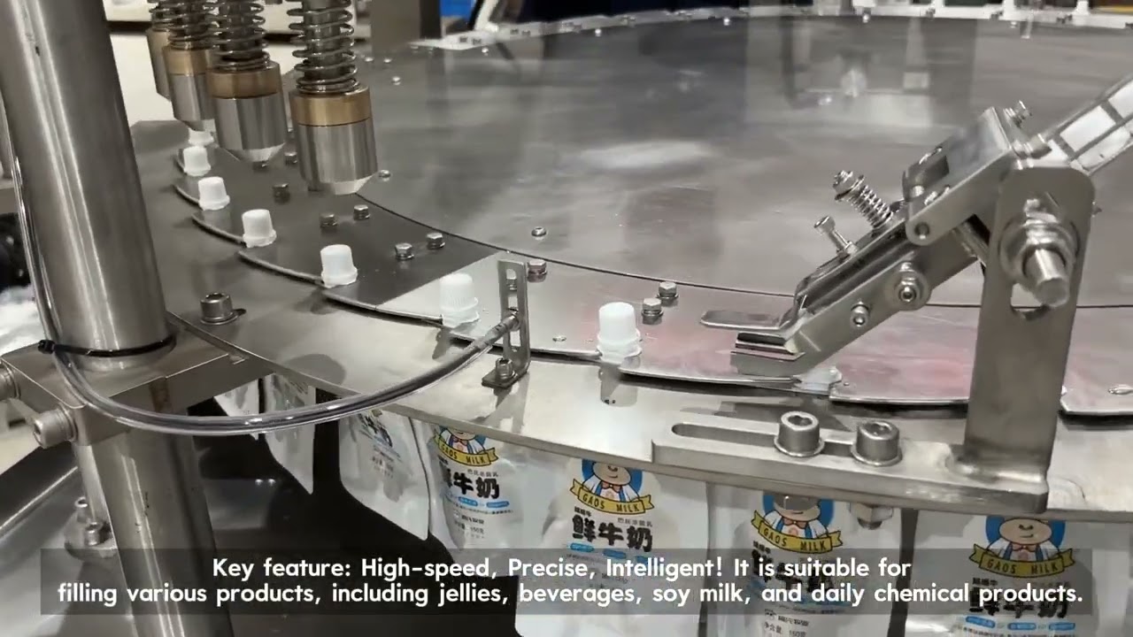 🚀Automatic Stand-Up Pouch Filling Machine Demo | High-Efficiency Packaging for Liquids, Sauces, Oils