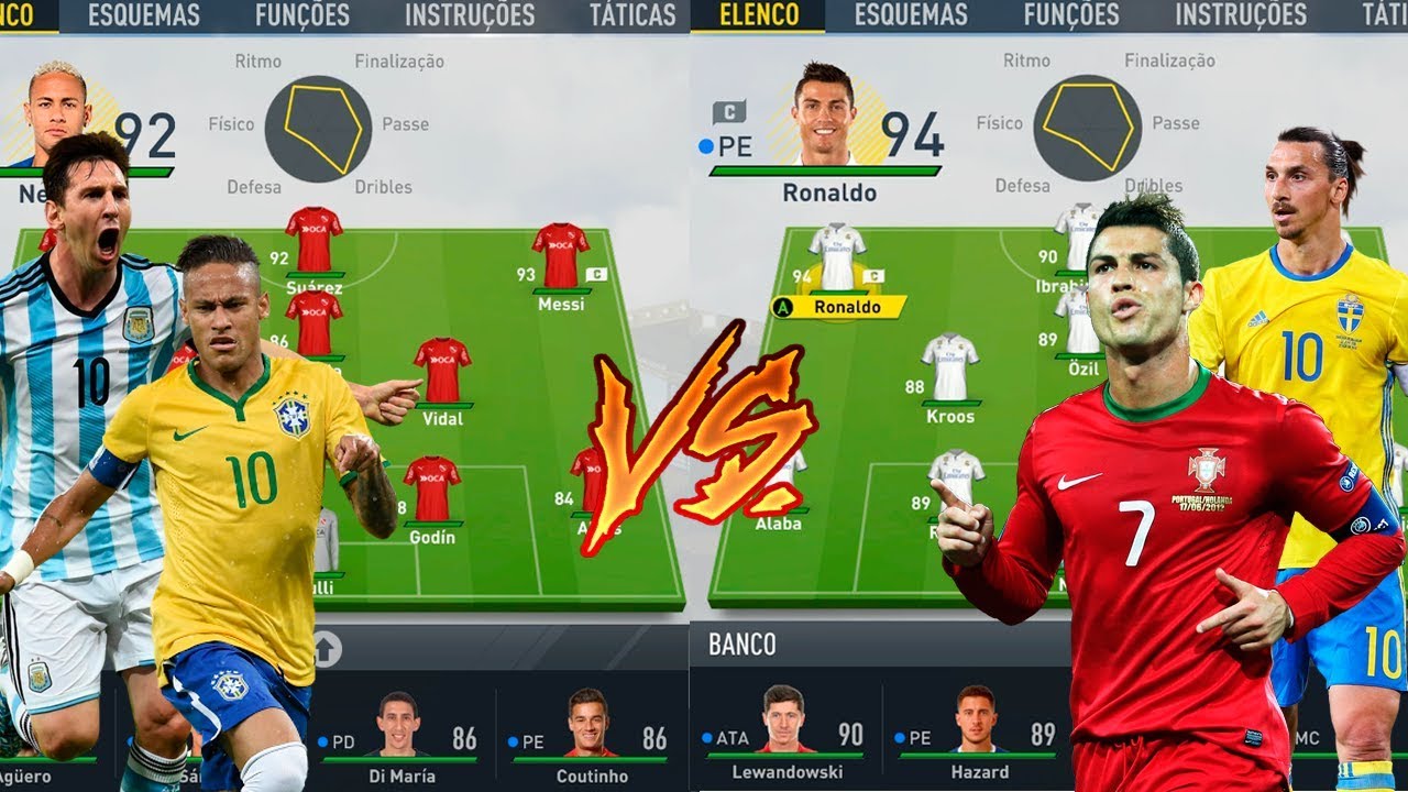 SELEÇÃO DA AMERICA DO SUL VS SELEÇÃO DA EUROPA - QUEM FOI MELHOR NA TEMPORADA? FIFA 17 EXPERIMENTOS