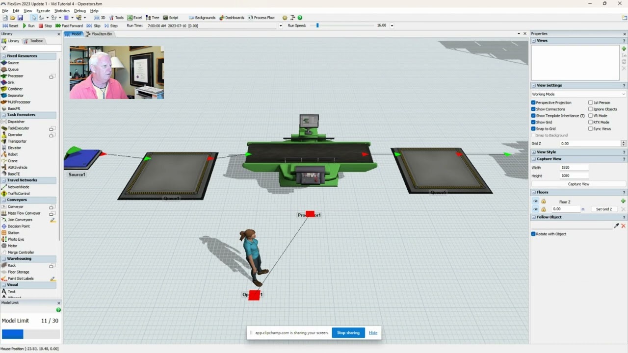 Flexsim Tutorial - Adding Operators