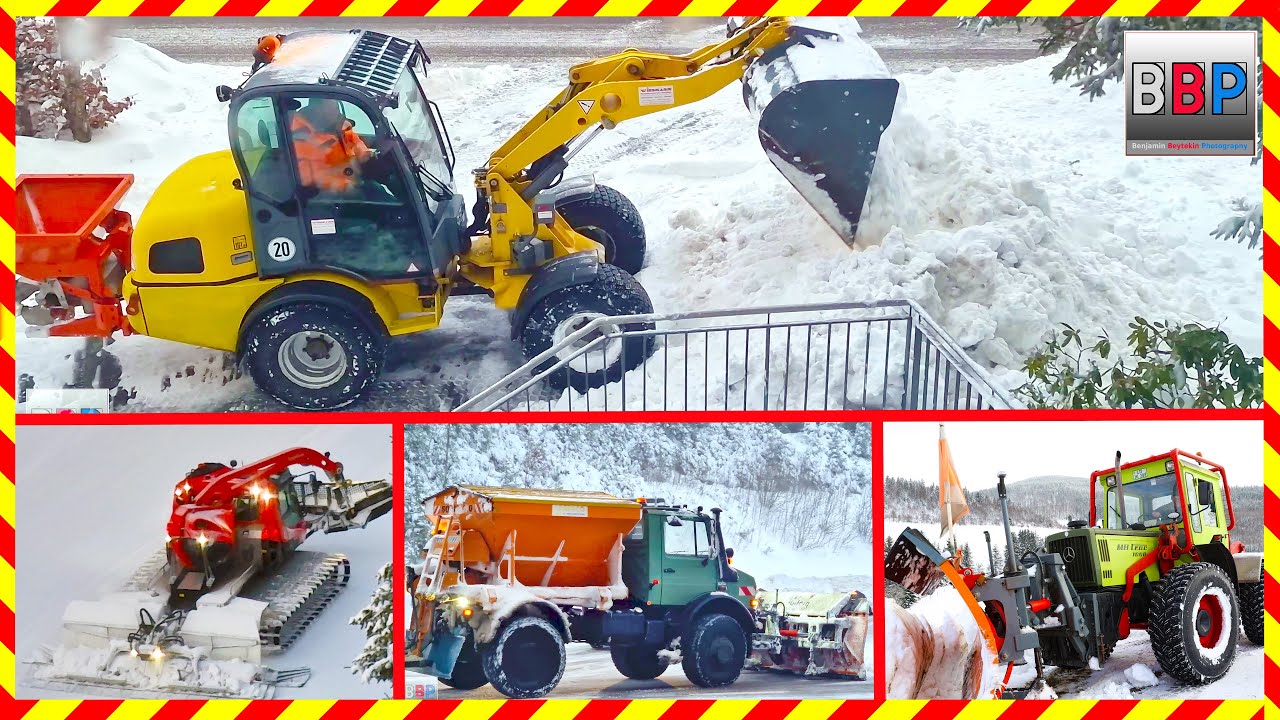 ❄️ Schneeräumer: Unimog, Wacker Neuson Radlader, MB Trac, PistenBully, Todtnau, 2024.