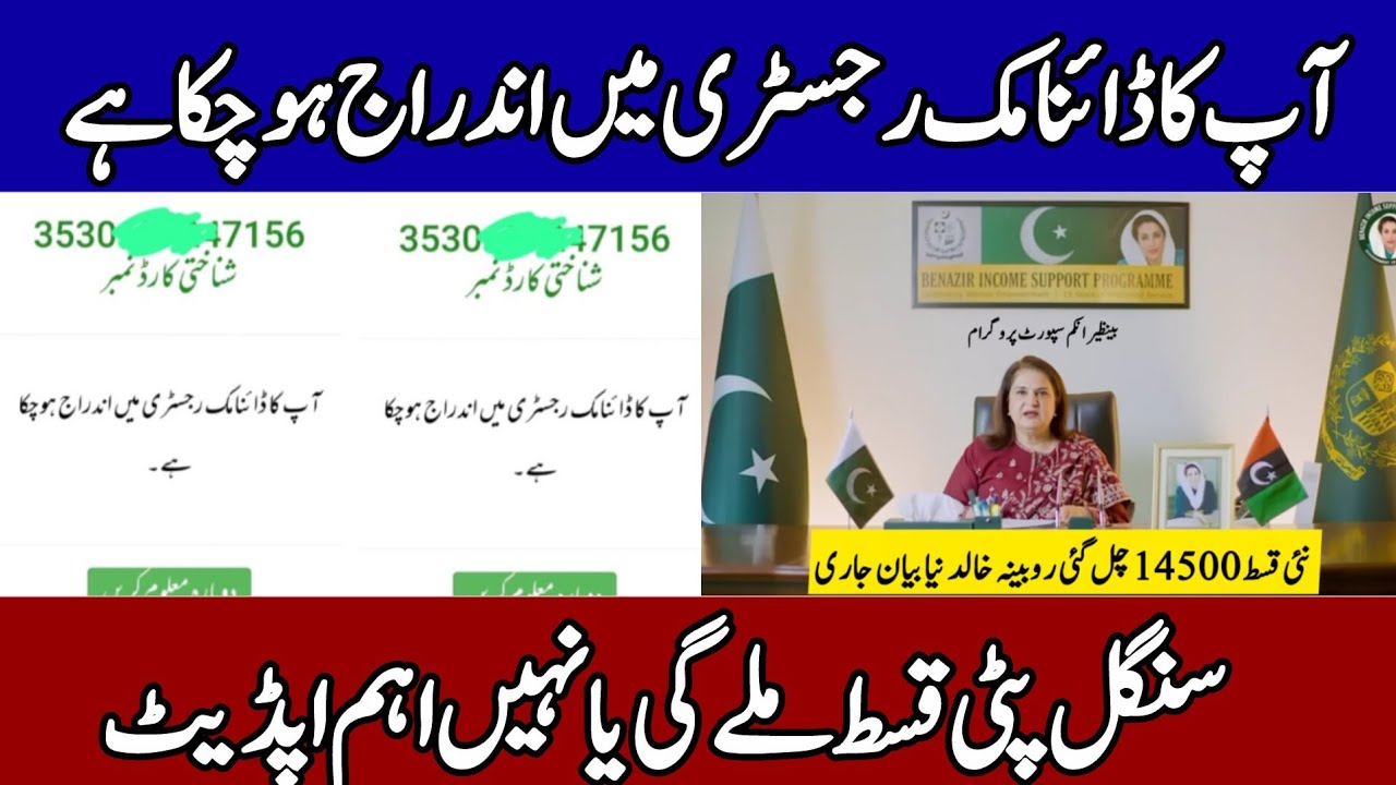 BISP 8171 web portal dynamic registry mein indraj update | 8171 portal wallet inactive | Benazir 