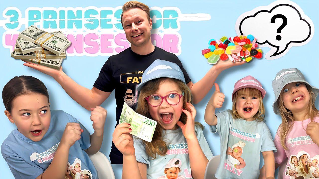 Pengar VS Godis CHALLENGE🏆 Pappa Jacks experiment🤭🫣🍭💸 - 3prinsessor
