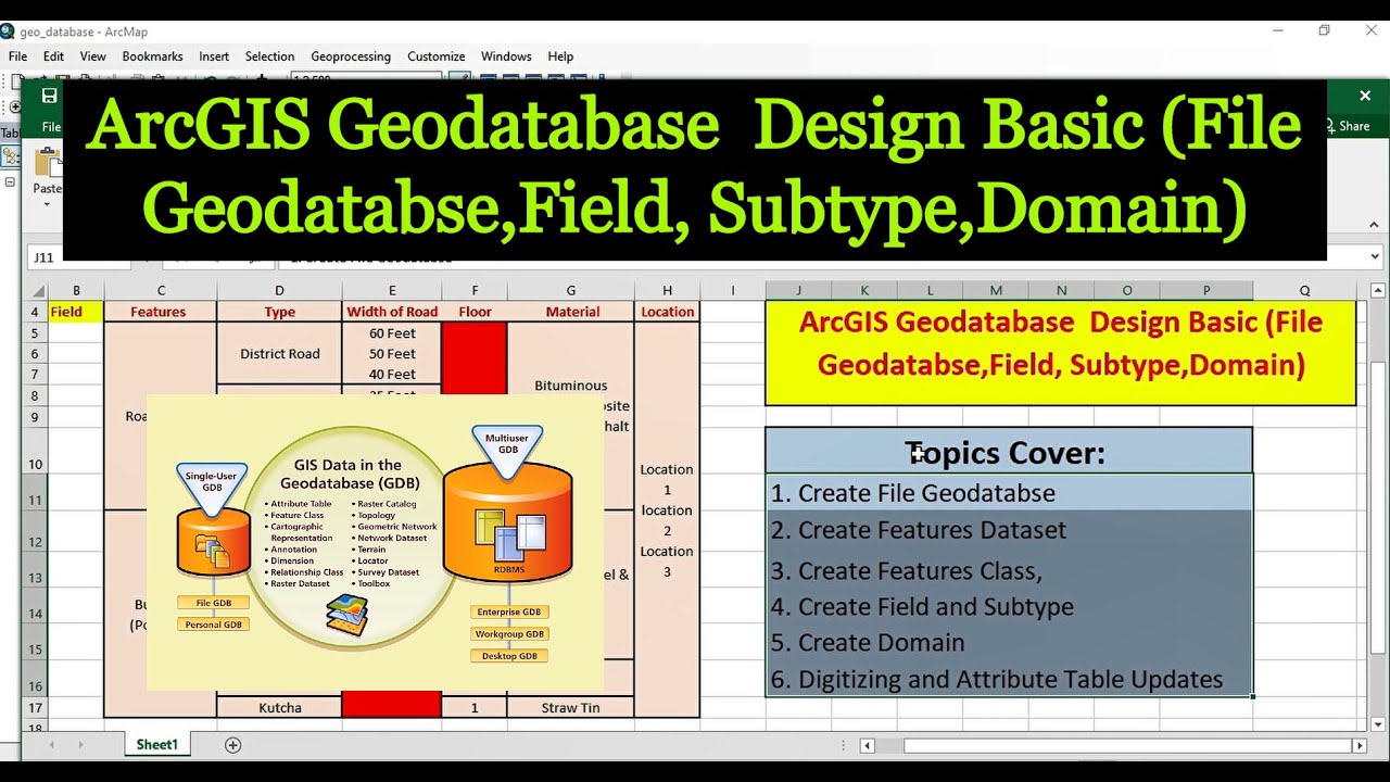 ArcGIS Geodatabase  Design Basic  File Geodatabase Field Subtype Domain
