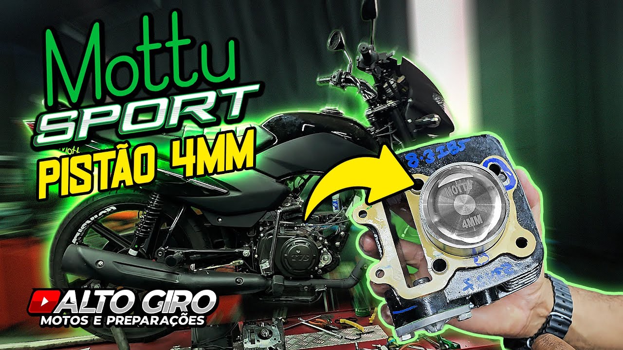 MOTTU SPORT 110 COLOCAMOS UM PISTÃO 4MM!🔥