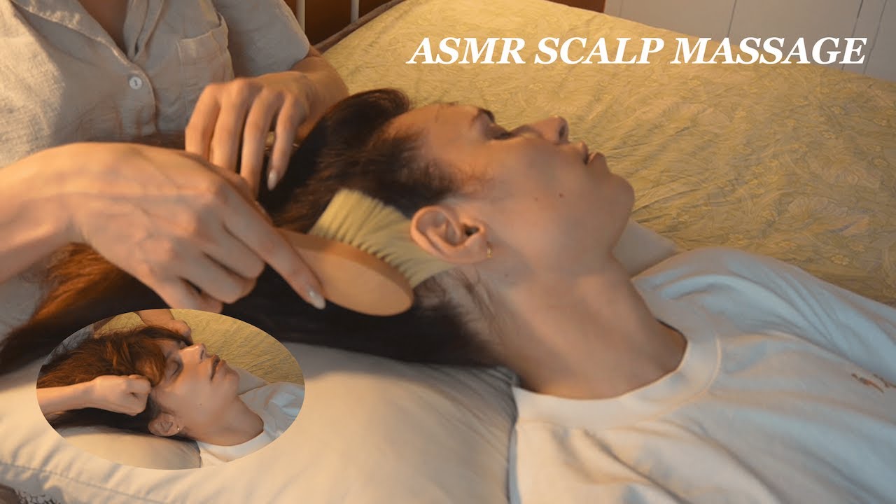 ASMR SCALP MASSAGE with scratching, rubbing, and tingly tools - no talking