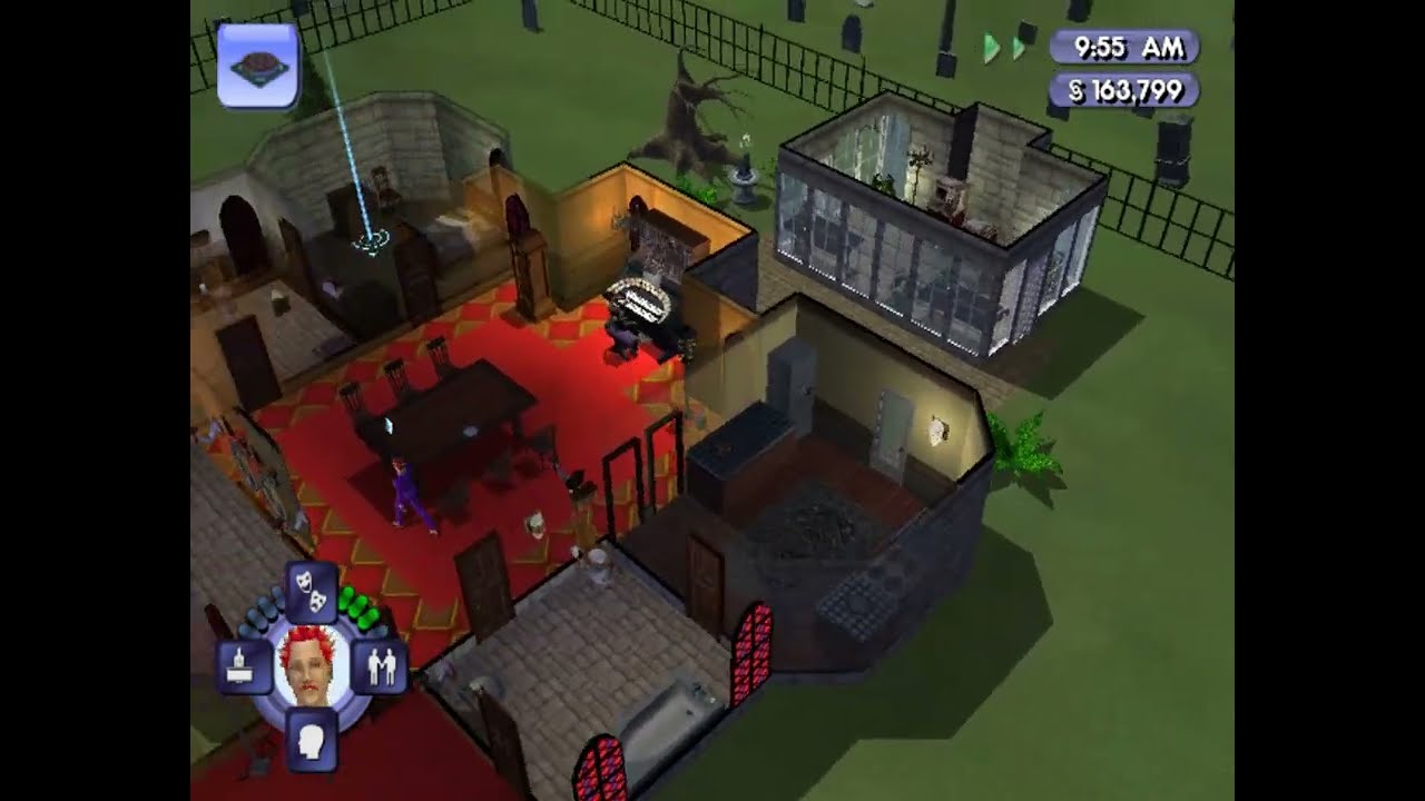 Sims Bustin' Out Gameplay (Part 35) Goth Manor Mad Scientist Career Track