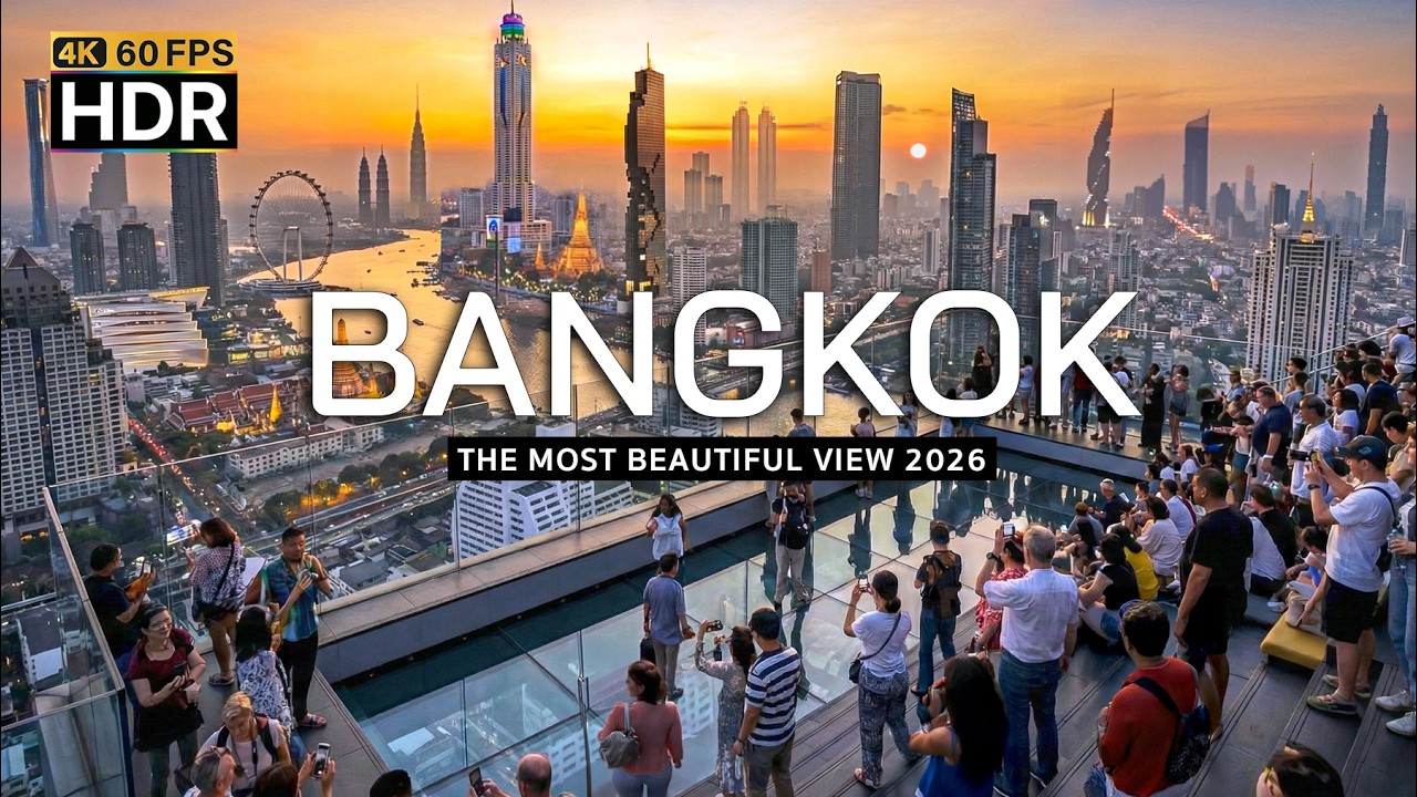 🇹🇭 4K HDR | The most beautiful view in Bangkok - Mahanakhon SkyWalk | Full Walking Tour