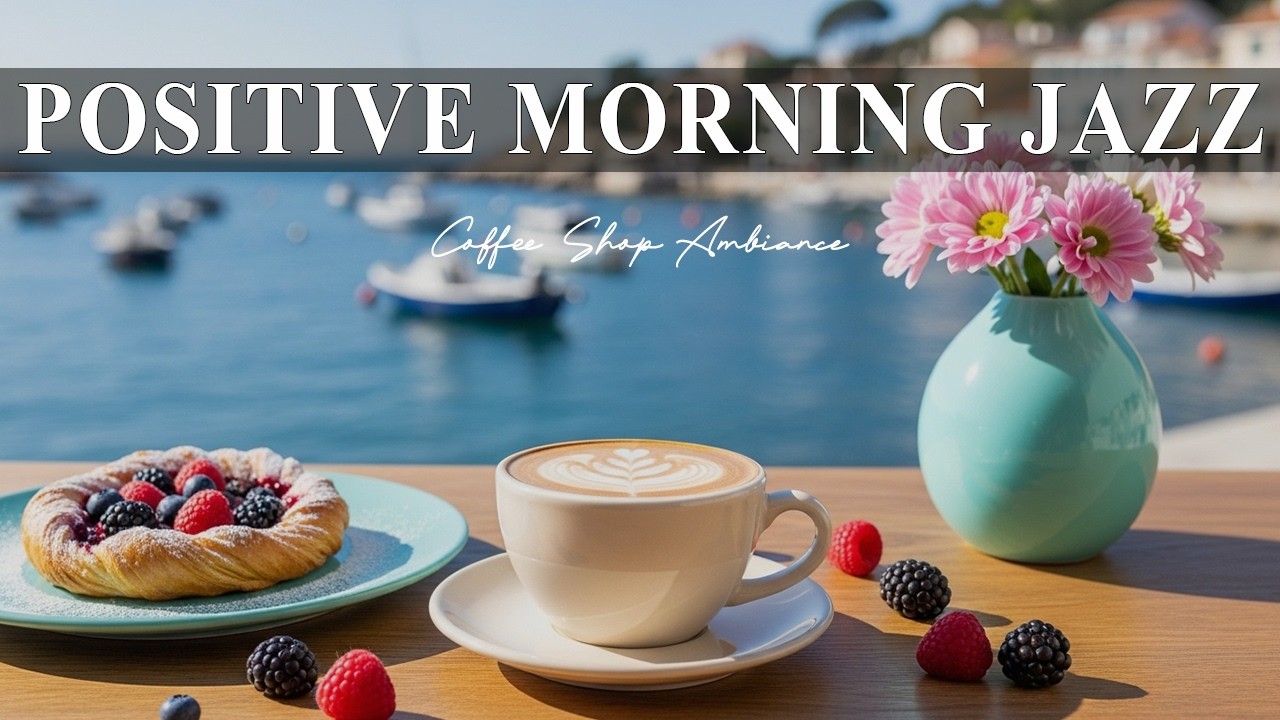Positive Morning Jazz 🎧 Coffee Shop Ambiance & Sweet Bossa Nova Piano Music for Relaxing & Studying.
