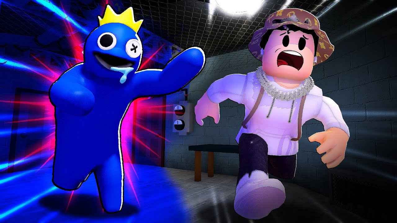 Rainbow Friends but I can't TOUCH the color BLUE