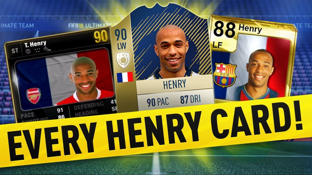 FIFA 18 ICON HENRY! RARE 06 HENRY & MORE! EVERY THIERRY HENRY CARD IN THE HISTORY OF ULTIMATE TEAM!