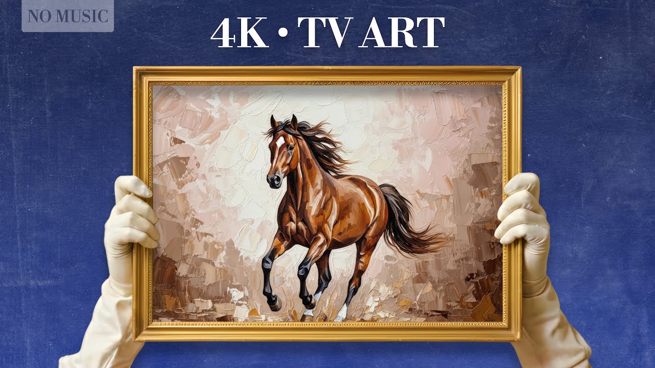 Majestic Horse 4K Impasto Oil Painting | Samsung Frame TV Art | No Music 2 Hours