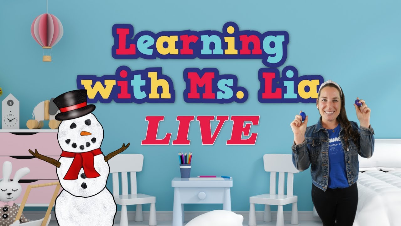 Snowman! (Hombre de nieve) | Learning with Ms. Lia LIVE! Snowman Edition
