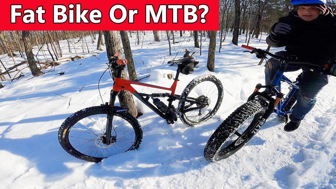 MTB VS Fat Bike In snow what will happen?