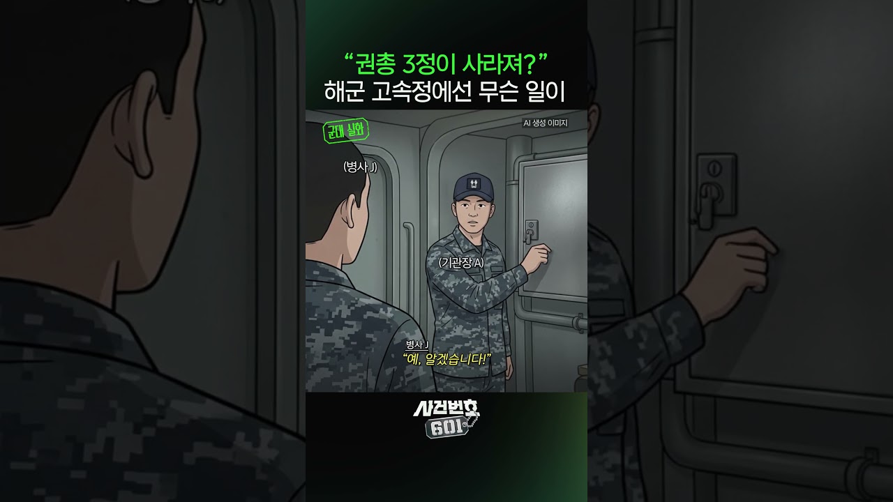 해군 고속정에서 일어난 '권총 3정 분실 미제 사건' #shorts #효자손 #취사병 #사건사고 #군대