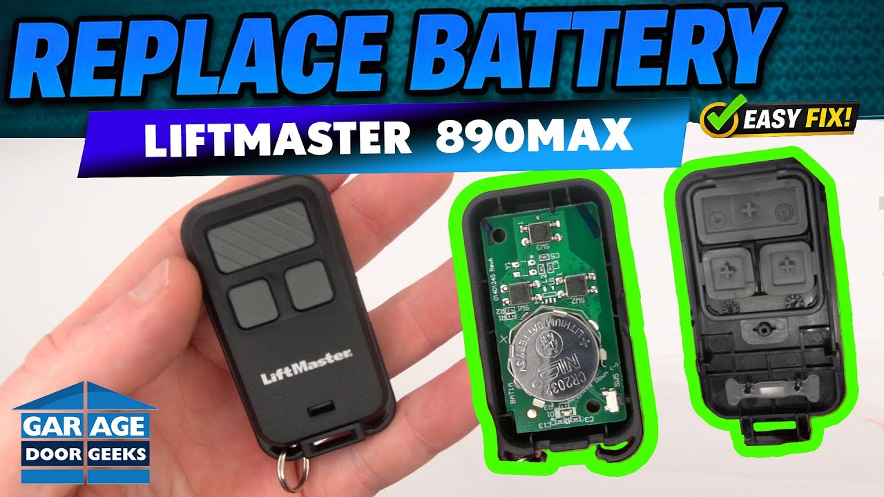 Инструкция по замене батарейки в брелке-пульте LiftMaster 890MAX