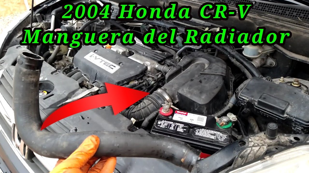 2004 Honda CR-V 2.4 Cómo cambiar la manguera del radiador ( How to change the upper radiator hose )