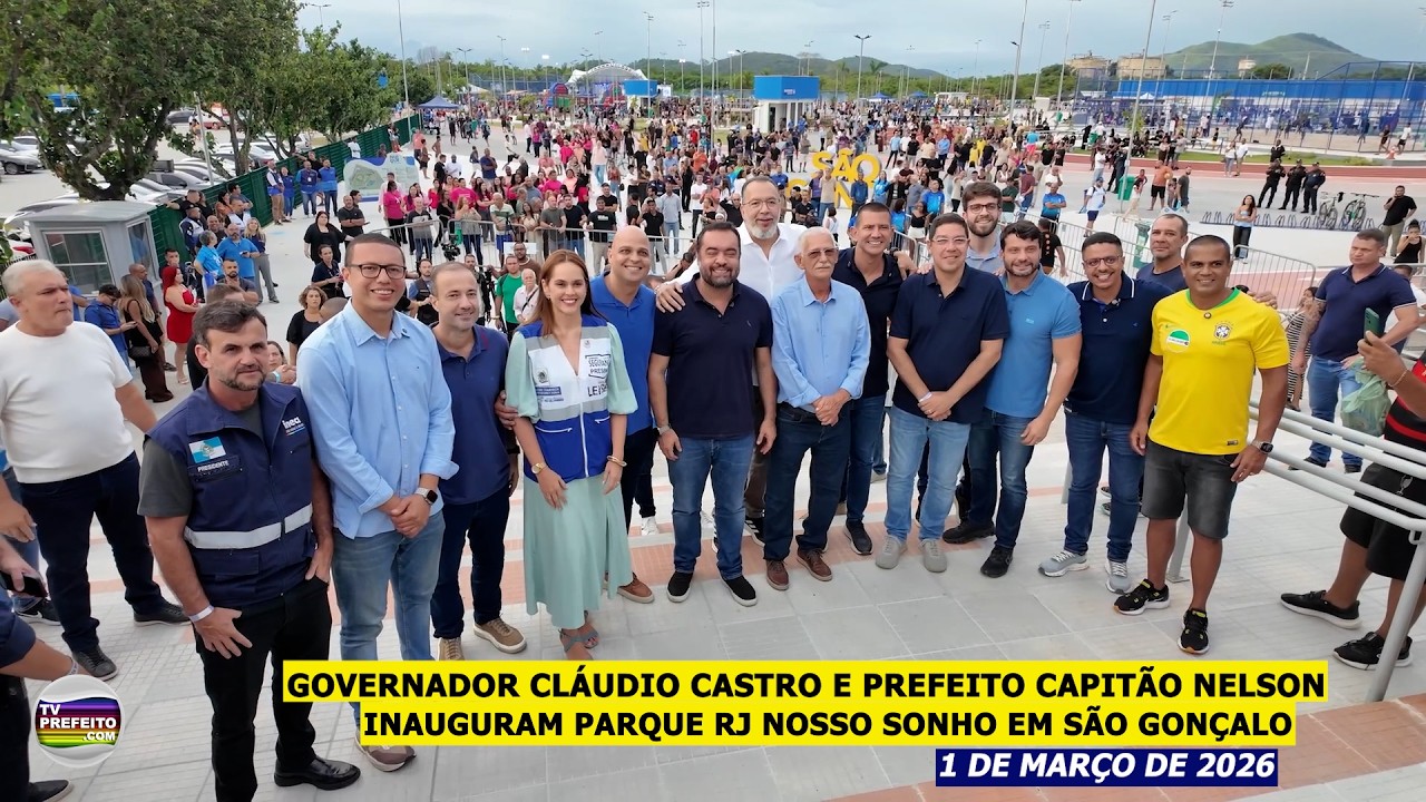 Governador Cláudio Castro e Prefeito Capitão Nelson inauguram Parque RJ Nosso Sonho em São Gonçalo