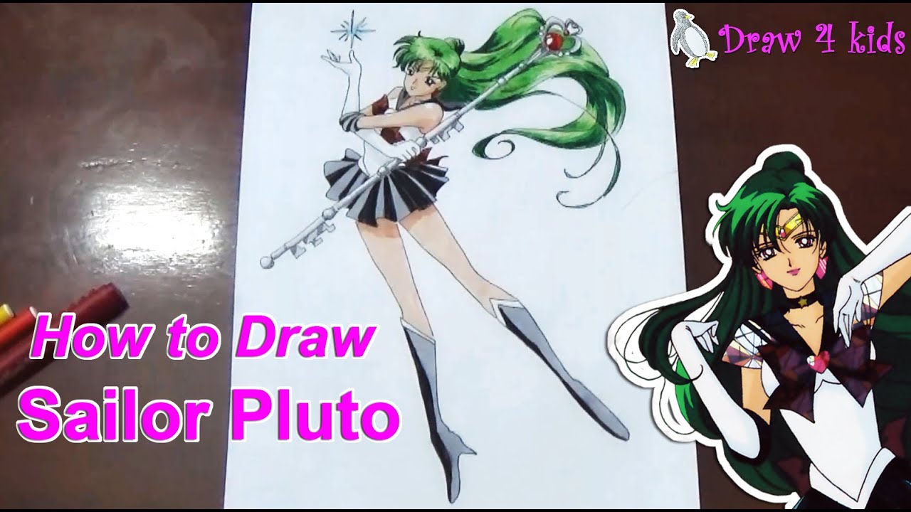 How to draw sailor pluto from sailor moon crystal | D4K