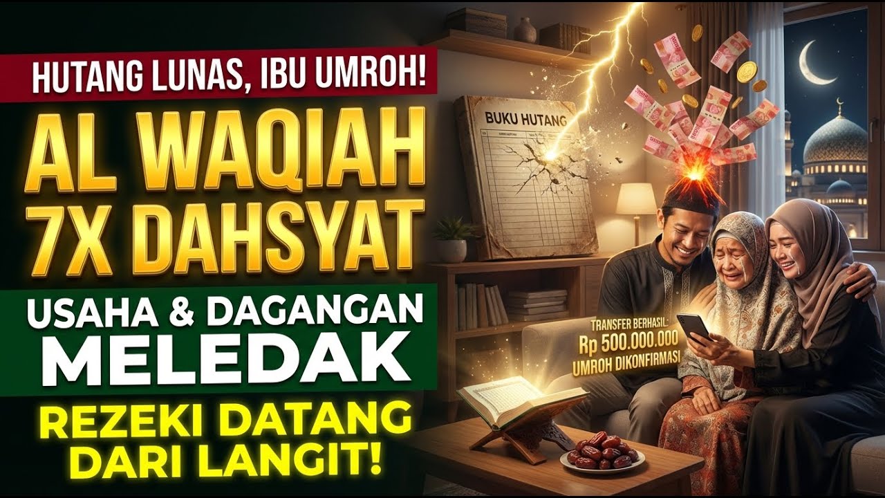 BUKTIKAN SENDIRI! Surat Al Waqiah 7x Deraskan Rezeki Lunas Hutang