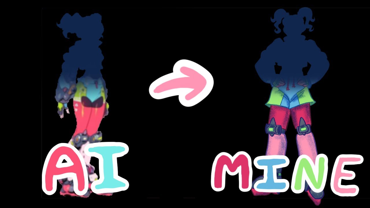 Alternatives to Using AI for Art + Redrawing an AI Character Sheet