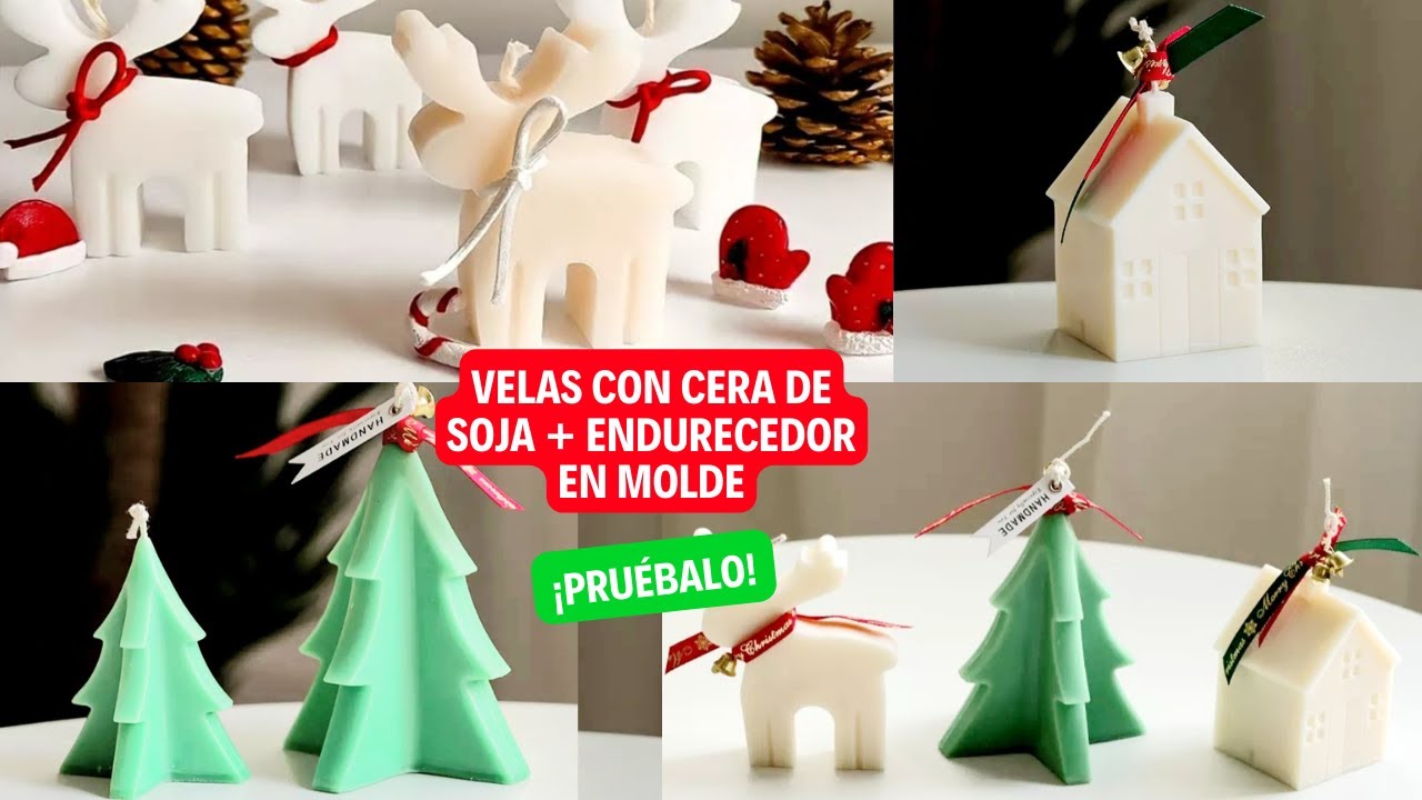COMO HACER VELAS NAVIDEÑAS ¡MUY FÁCIL!  EN VERSIÓN ECOLÓGICA Y VEGANA#candlemaking#christmas#velas