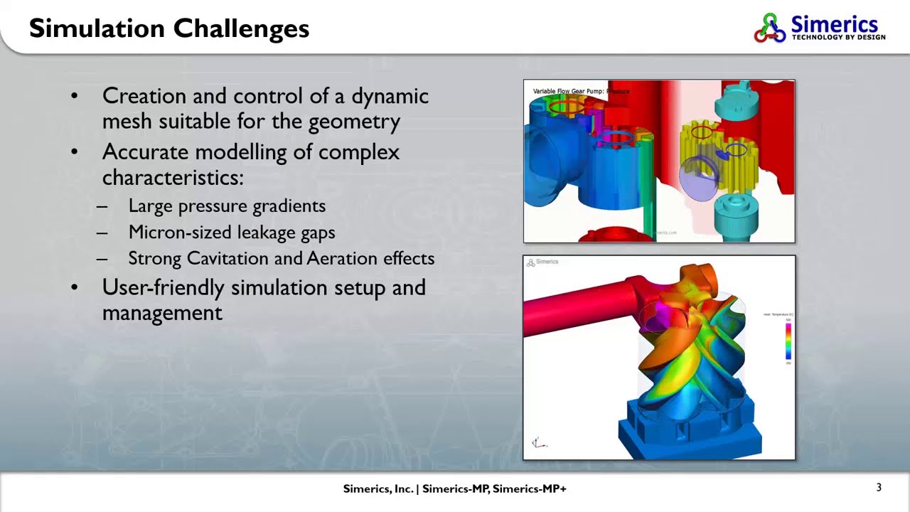 Webinar - Simerics-MP+ for Positive Displacement Pumps - 29th April, 2020