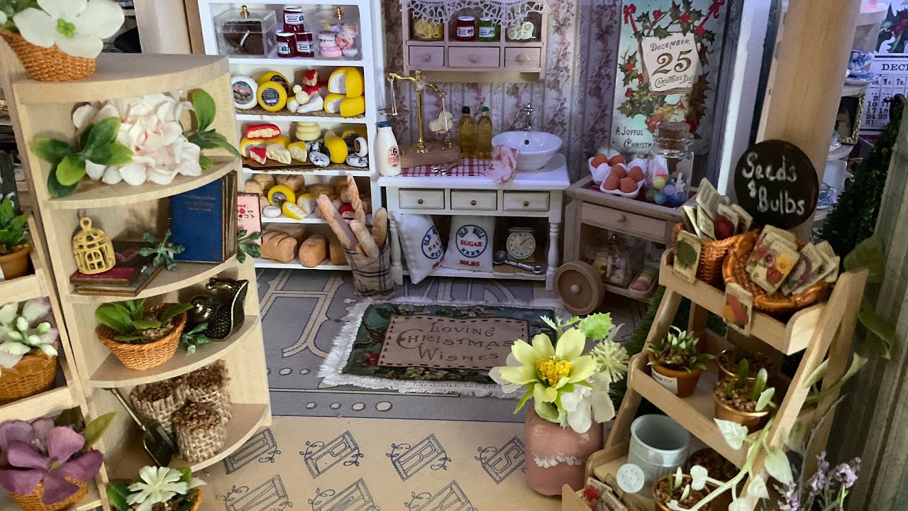 Part 14 adding a Cheese and Bread shop to THIMBLEBERRY MANOR #miniaturecheese #minaturebread 