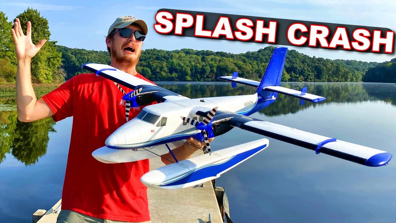 CRASHING water FLOAT Plane on PURPOSE - E-Flite Twin Otter RC Airplane