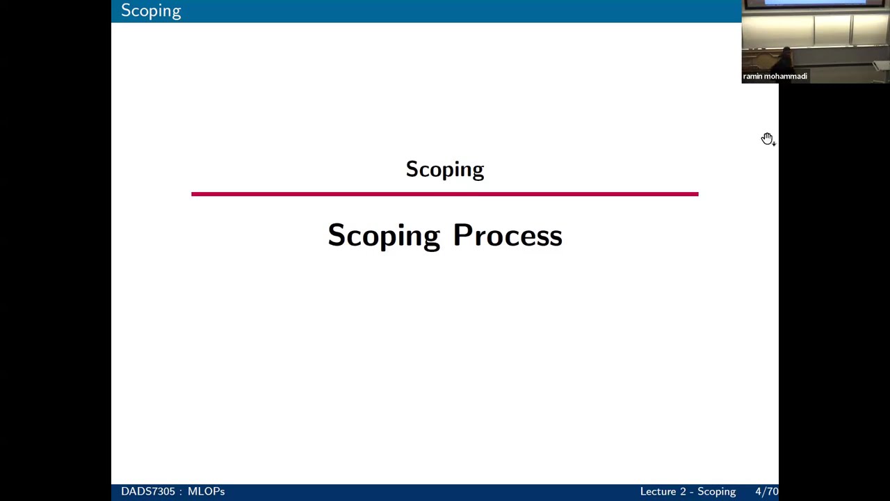 MLOPs - Session 2 (Scoping) - Spring 2026