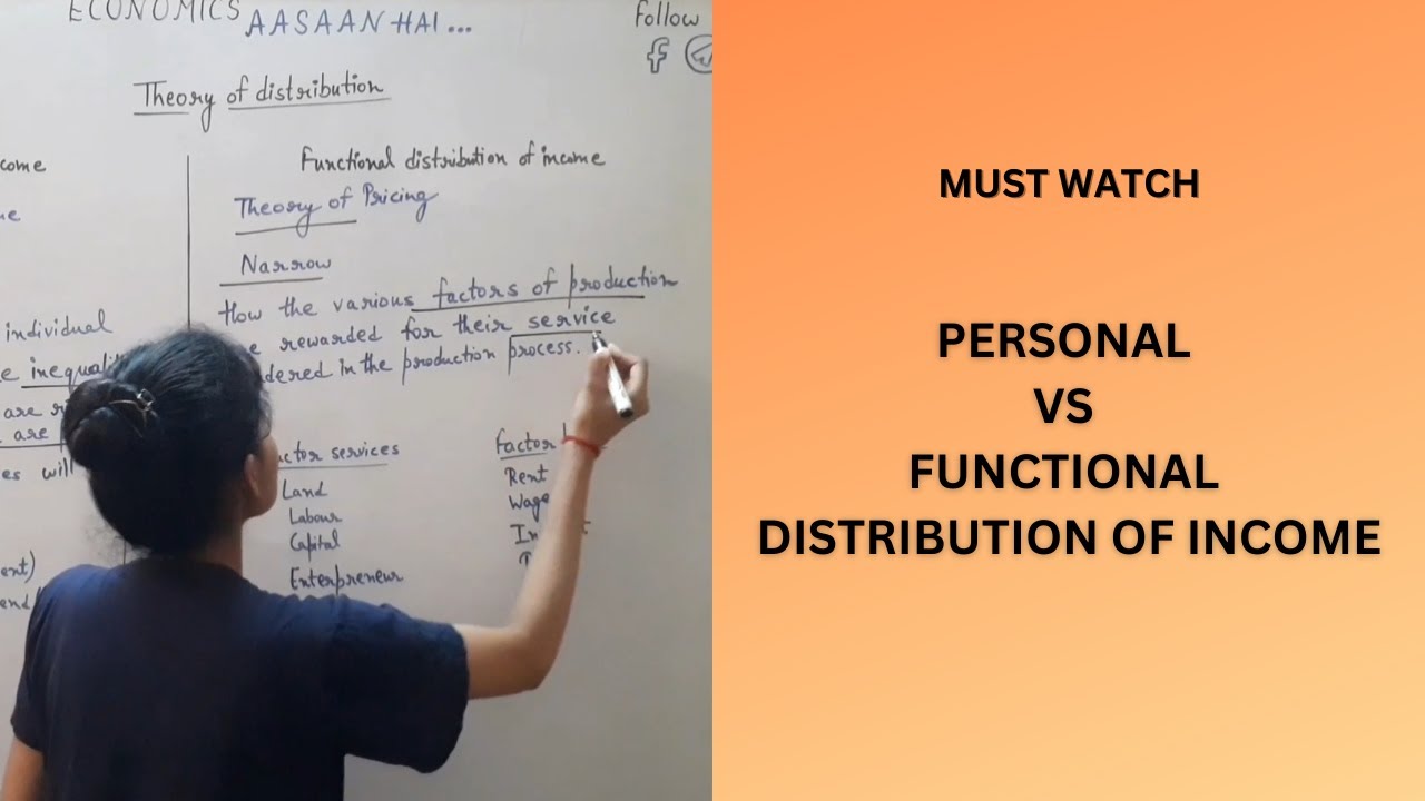 Personal Vs Functional distribution of income | Theory of distribution | 