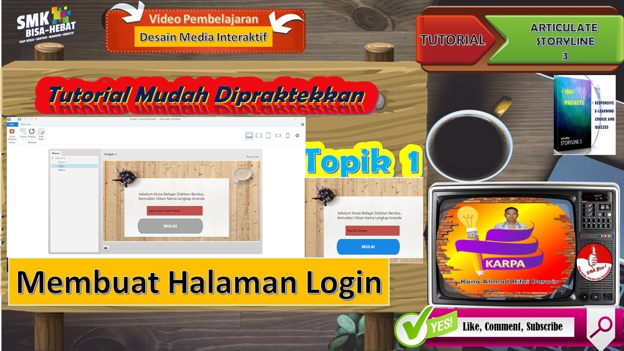 Tutorial Articulate Storyline 3 Mudah Dipraktekkan – Membuat Halaman Login