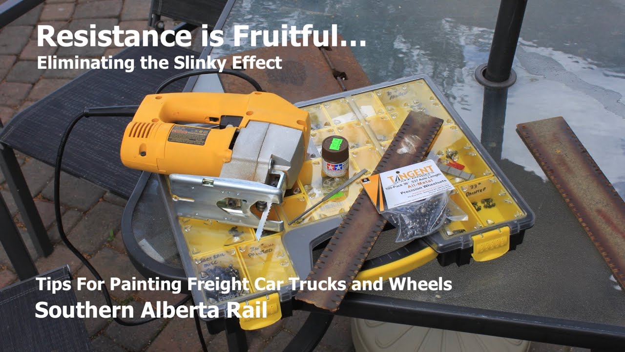Bye Bye Slinky Effect... Painting and Fine Tuning Freight Car Trucks - Southern Alberta Rail