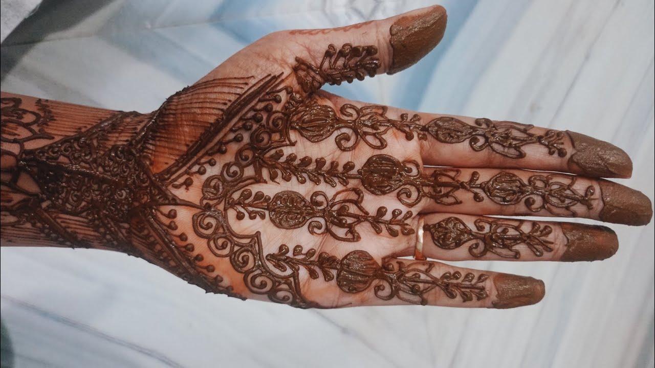 Bridal Full Hand Mehndi Design Step by Step | Easy Arabic Pattern🤍💝