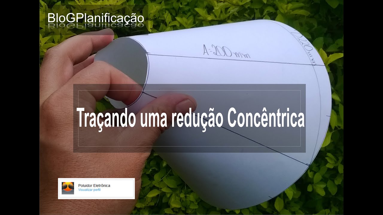 Traçando uma redução concêntrica (how to build a cone)