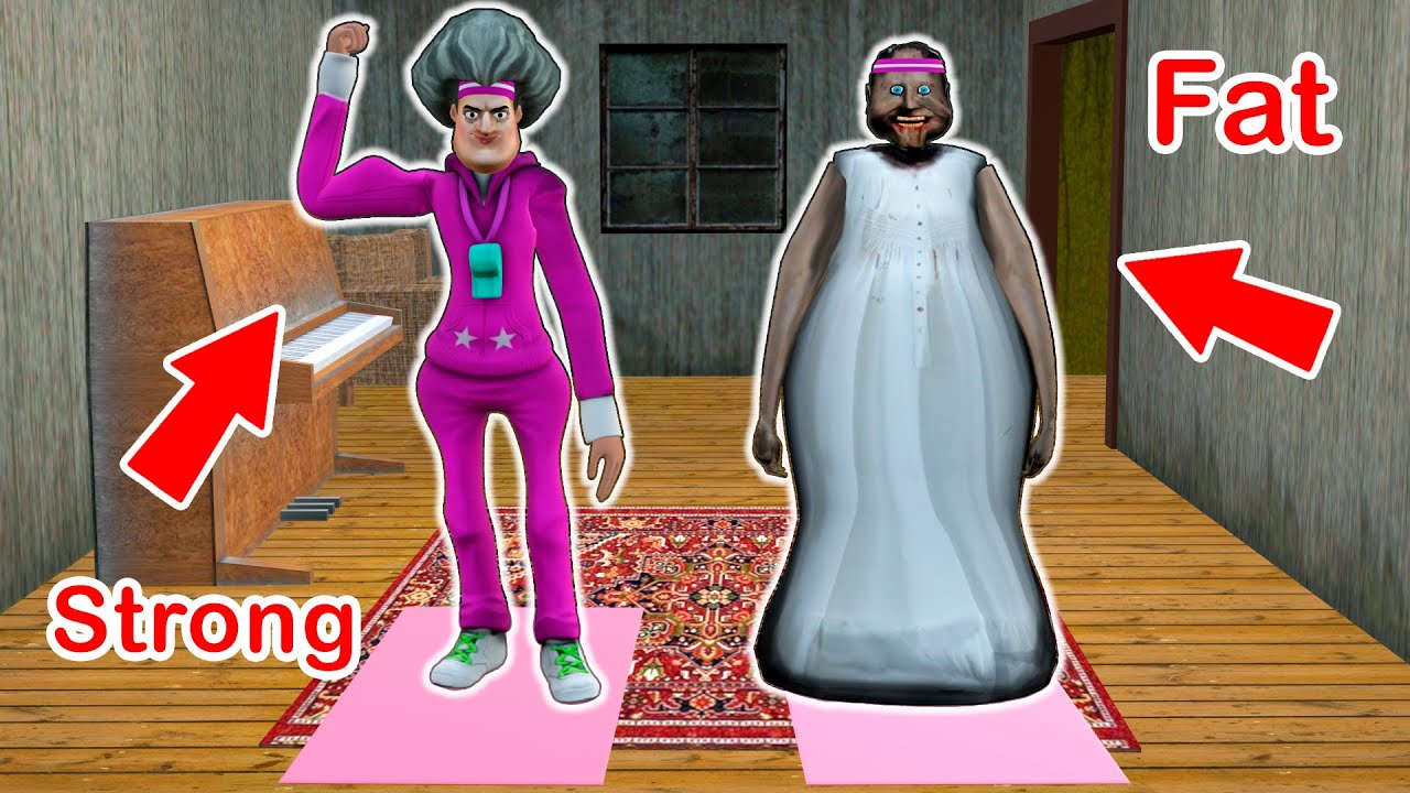 fat Granny vs sports Scary Teacher - funny horror animation parody (p.103)